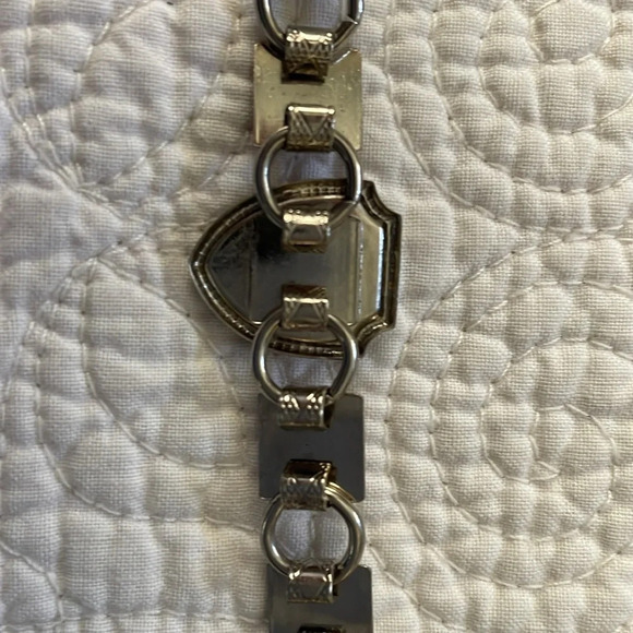 Vintage Las Vegas Bracelet Womens Silver Tone Semiprecious Stones Foldover Clasp - Picture 6 of 7